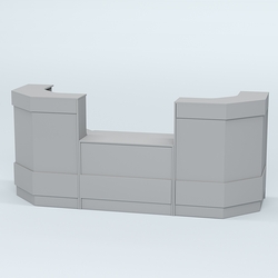 Ресепшен серии ПРАЙМ №7Б со столом выдачи, Серый