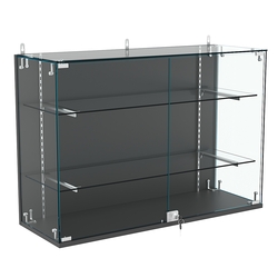 Витрина настенная НЕО №3-1 с двумя полками, Черный