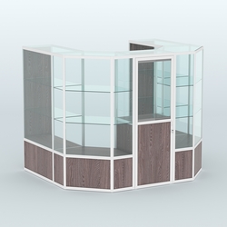 Павильон из профиля пристенный №3в ( 4,32 кв. м), Ясень Анкор темный