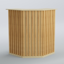 Ресепшен угловой серии ПРИЛИВ №3, Крем Вайс и Дуб Золотистый