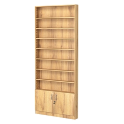 Стеллаж из ДСП с 7-ю полками 100x900 мм серии LEVEL-7 №8 (З/C - ДВП), Дуб Золотистый