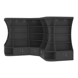 Угловой высокий стеллаж ГАРАНТ №4, Черный