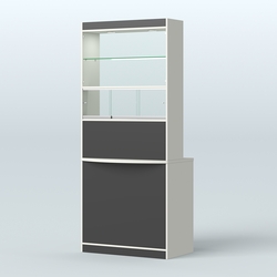 Витрина-прилавок Аптека №3, Белый и Черный