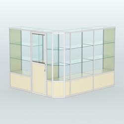 Павильон из профиля угловой №3б (5,5 кв.м), Крем Вайс