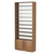 Стеллаж из ДСП с 9-ю полками 300x900 мм серии LEVEL-9 №12-1 (З/C - СТЕКЛО) Орех