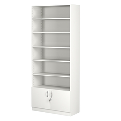 Стеллаж из ДСП с 5-ю полками 400x900 мм серии LEVEL-5 №14 (З/C - ДВП), Белый