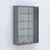 Витрина настенная №202-1А высокая Темно-Серый
