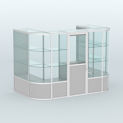 Павильон из профиля пристенный №4б (4,05 кв. м), Серый