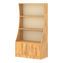 Стеллаж Гарант низкий №2-2-900, Дуб Золотистый и Крем Вайс