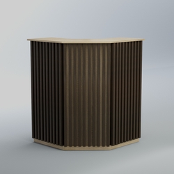 Ресепшен угловой серии ВЕРТИКАЛЬ №3, Дуб Сонома + Дуб Венге