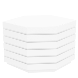 Торговый прилавок шестигранный с фасадными панелями №14Э, Белый