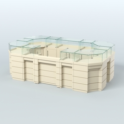 Торговый островок GOLD №4 (6,75 кв.м), Крем Вайс