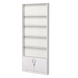 Стеллаж из ДСП с 4-мя полками 100x900 мм серии LEVEL-4 №8 (З/C - ДВП), Ясень Анкор светлый