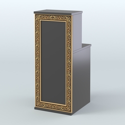 Ресепшен узкий серии БАРОККО №2, Черный