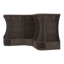 Угловой высокий стеллаж ГАРАНТ №4, Дуб Венге