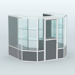 Павильон из профиля пристенный №3б ( 4,32 кв. м), Темно-Серый