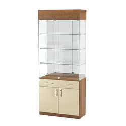 Витрина ювелирная "Диаманд" №13, Орех + Крем Вайс