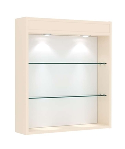 Витрина настенная №1-3Г открытая с подсветкой, Крем Вайс