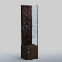 Высокая стеклянная витрина КАПИТОНЕ №6, Дуб Венге + 17 Elephant