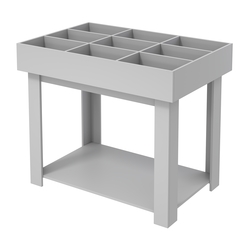 Корзина для распродаж из ДСП на 9 ячеек, Серый