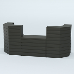 Ресепшен серии ПРАЙМ №7А со столом выдачи, Черный