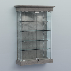 Витрина для музеев "Коллекция" настенная №1-4-РЕГ, Бетон Чикаго светло-серый F186 ST9