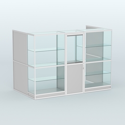 Павильон из профиля пристенный №1г (4,05 кв. м), Серый