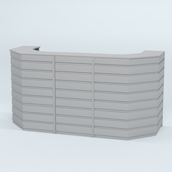 Ресепшен серии ПРАЙМ №6А со скошенными углами, Серый