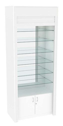 Торговая витрина с рольставнями ИС-132, Белый