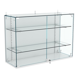 Витрина настенная НЕО №3-1 с двумя полками, Серый