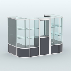 Павильон из профиля пристенный №4б (4,05 кв. м), Антрацит