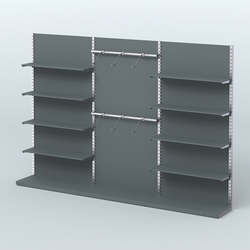 Система ЭЛЕГАНТ №9 пристенная с ДСП (3600 мм), Темно-Серый