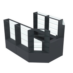 Торговый пристенный островок ГРАЦИЯ №7 (открытый) (5.24 кв.м), Антрацит