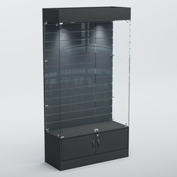 Витрина СЕТЬ №1 с экономпанелью, Антрацит