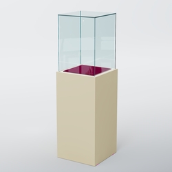 Витрина для музеев "Коллекция" №5А с подсветкой, Крем Вайс