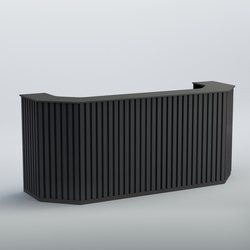 Ресепшен со скошенными углами серии ПРИЛИВ №6, Антрацит