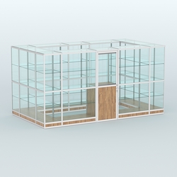 Павильон из профиля островной №2г, Дуб Канзас коричневый