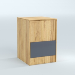 Стол-ресепшен серии ПРАЙМ №2Б, Дуб Золотистый и Темно-Серый