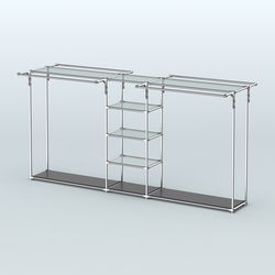 Островная торговая система ХРОМ 3600 мм с поручнями №11, Черный