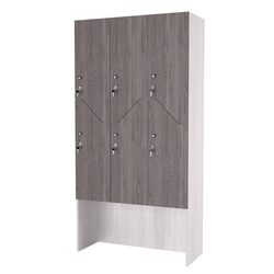 Шкаф для раздевалок СТАНДАРТ-Элегия №3-3А, Ясень Анкор светлый + Ясень Анкор темный