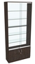 Витрина СЭСП-Z №1-300 (З/C - Стекло) со стеклянными полками и шторками Дуб Венге