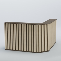 Ресепшен угловой большой серии ПРИЛИВ №5, Дуб Венге + Дуб Сонома