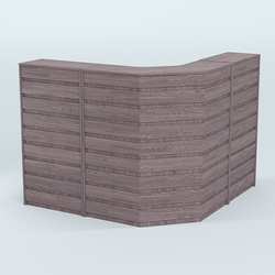 Ресепшен Г-образный серии ПРАЙМ №4А, Ясень Анкор темный