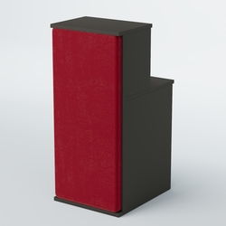 Ресепшен БАРОН №2 (ровная поверхность), Черный + 07 Dk. Red Велюр