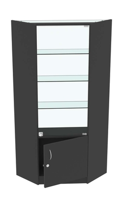 Торговый угловой прилавок СЭСП №11 (закрытый - с дверцами), Черный