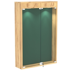 Витрина настенная БАРОН для медалей №2-3А, Дуб Золотистый + 10 Green