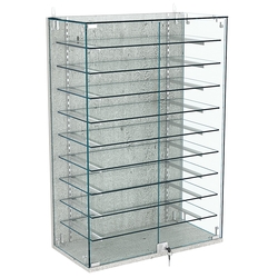 Витрина настенная НЕО №2-2 с девятью полками, Метрополитан Грей