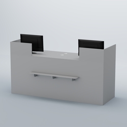 Ресепшен Атлант классический с полкой №2, Серый