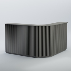 Ресепшен угловой большой серии ВЕРТИКАЛЬ №5, Темно-Серый