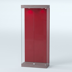 Витрина под знамя №1А-900 (задняя стенка бархат), Ясень Анкор темный